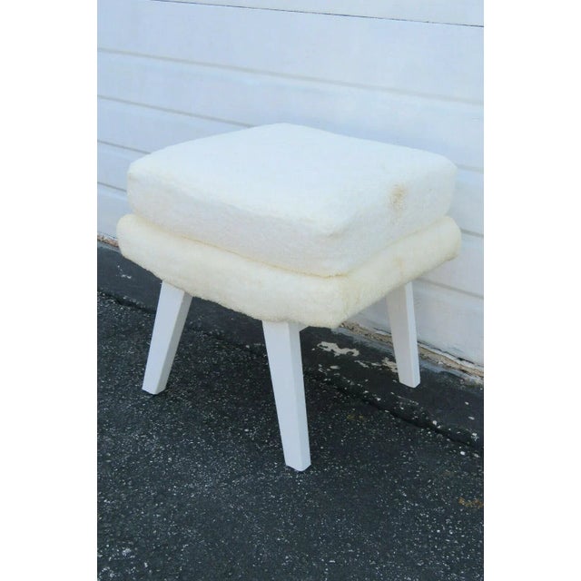 Mid-Century Modern Mid Century Modern Painted Ottoman Foot Stool For Sale - Image 3 of 10