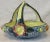 Asian Vintage Japan Triple Handle Hand Made Hand Painted Pottery Floral Bowl For Sale - Image 3 of 13