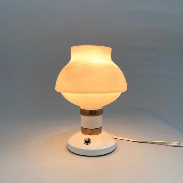 Metal Table Lamp attributed to Drukov, Czechoslovakia, 1970s For Sale - Image 7 of 10