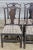 Chippendale Set of 6 Late 20th Century Eldred Wheeler Dining Room Chairs Black Finish Black Check Seats For Sale - Image 3 of 10