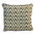 Blue/Multicolored Woven Flamestitch Pillow For Sale