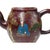 Sculpture Materials Vintage Chinese Reddish Brown Graphic Zisha Clay Teapot Art Display For Sale - Image 7 of 8