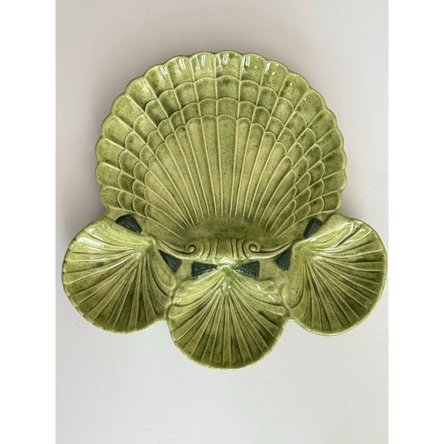 Ceramic Vintage Shell Ceramic Serving Platter For Sale - Image 7 of 7