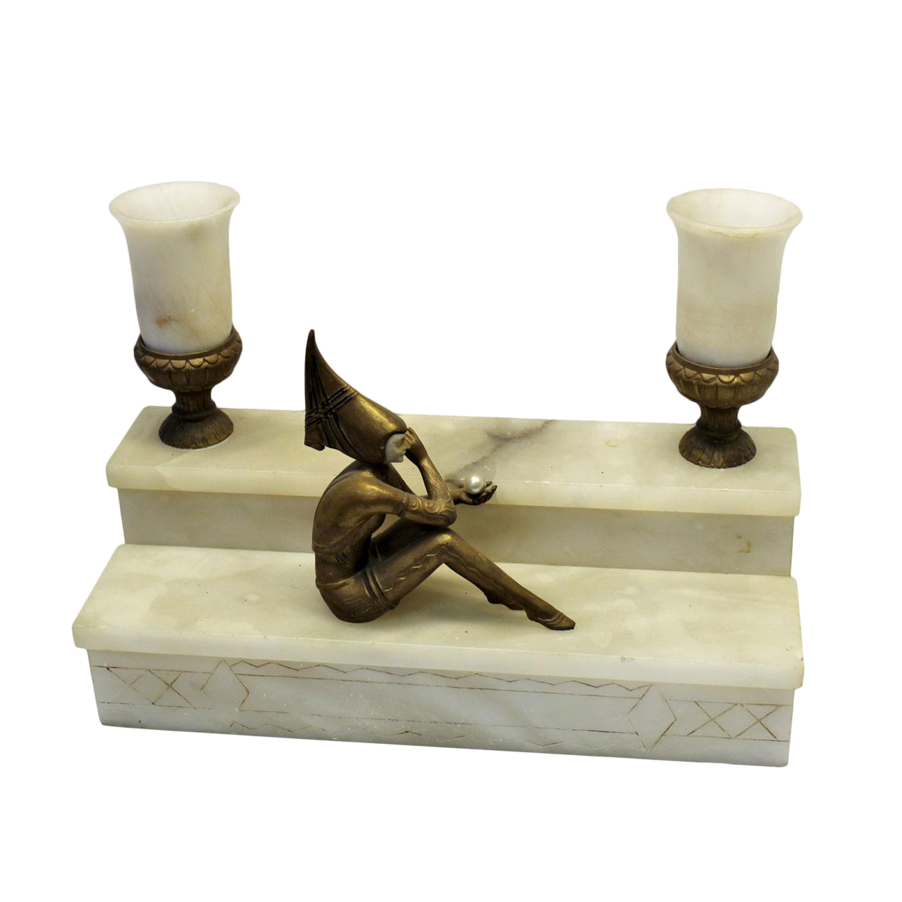 art deco figurine table lamps