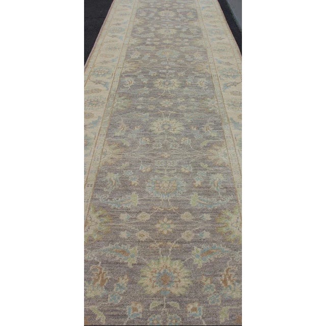 Early 21st Century Keivan Woven Arts Runner With All-Over Tabriz Design With Geometric Motifs For Sale - Image 5 of 12