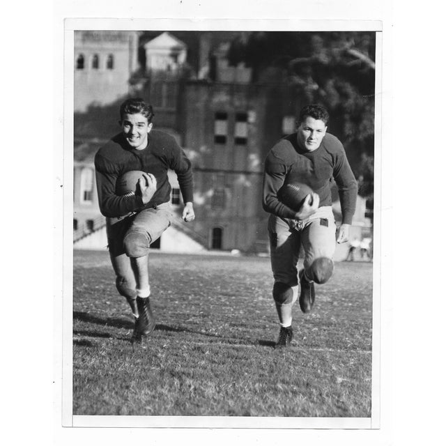 Figurative 1935 University of Southern California Trojan Football Quarterbacks Photograph For Sale - Image 3 of 4