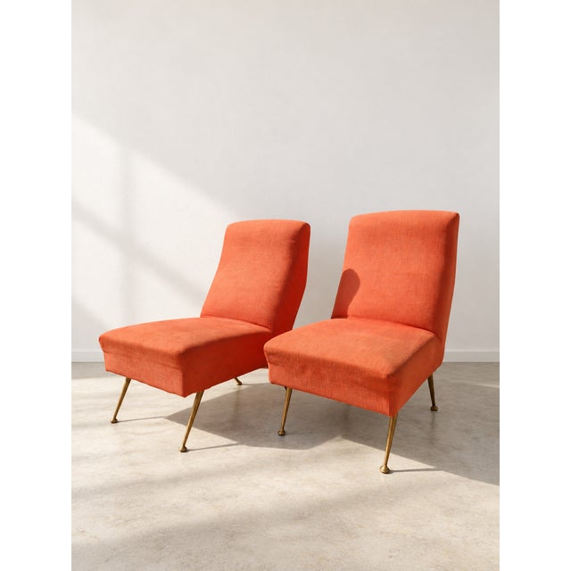 Italian Modern Slipper Armchairs by Marco Zanuso, 1960, Set of 2 For Sale - Image 11 of 11