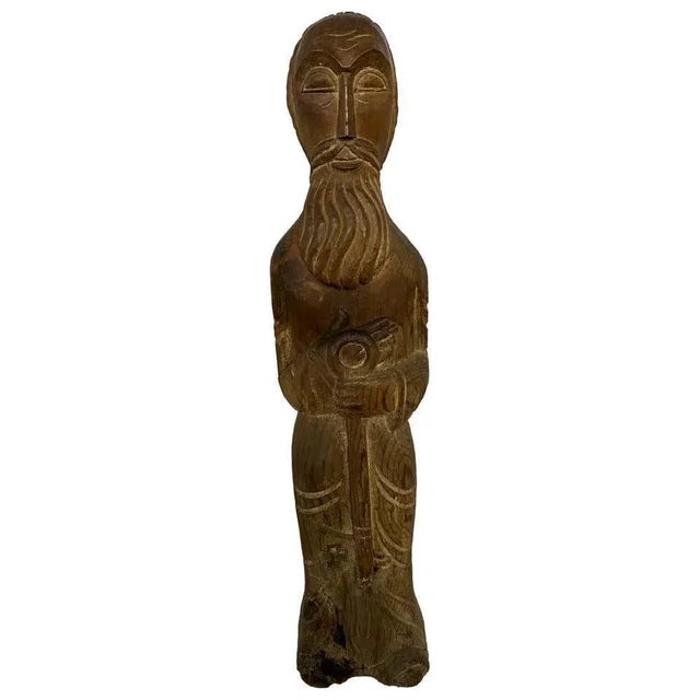 Wooden Church Figure of Saint Peter, 18th-19th Century For Sale - Image 13 of 13