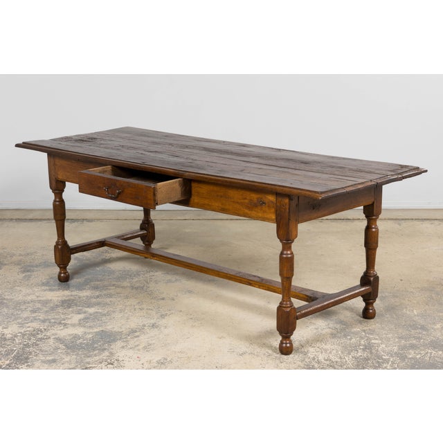 Early 19th Century French Provincial Oak Farmhouse Table For Sale - Image 15 of 18