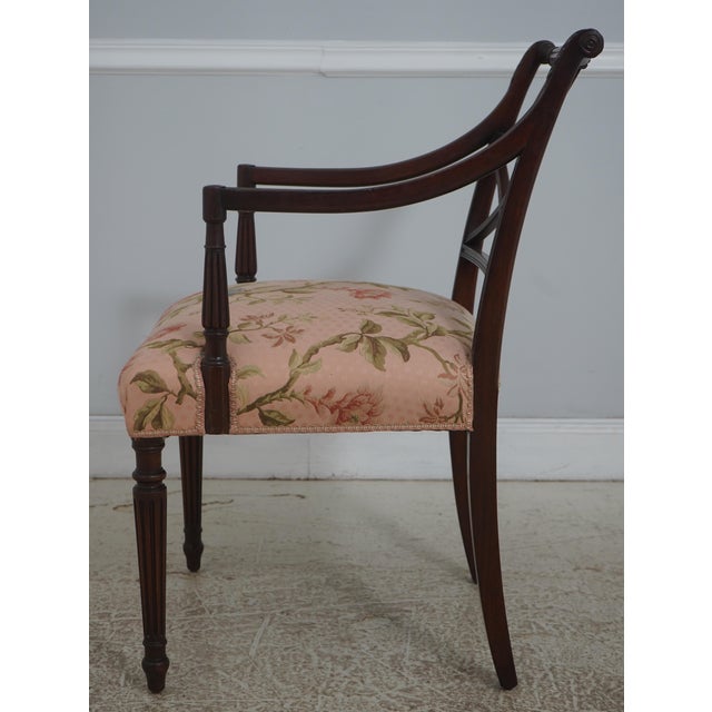 Traditional Set of 8 Antique Sheraton Mahogany Dining Room Armchairs For Sale - Image 3 of 18