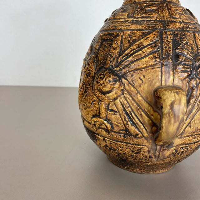 Ceramic Large Fat Lava Pottery Vase from Jasba Ceramics, Germany, 1970s For Sale - Image 7 of 18