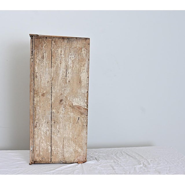 Wood Swedish 19th Century Pine Wall Mounted Corner Cabinet For Sale - Image 7 of 12