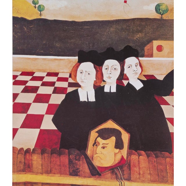 Original Surrealist Naïve Art Poster by Alicia, 1979 For Sale - Image 3 of 3