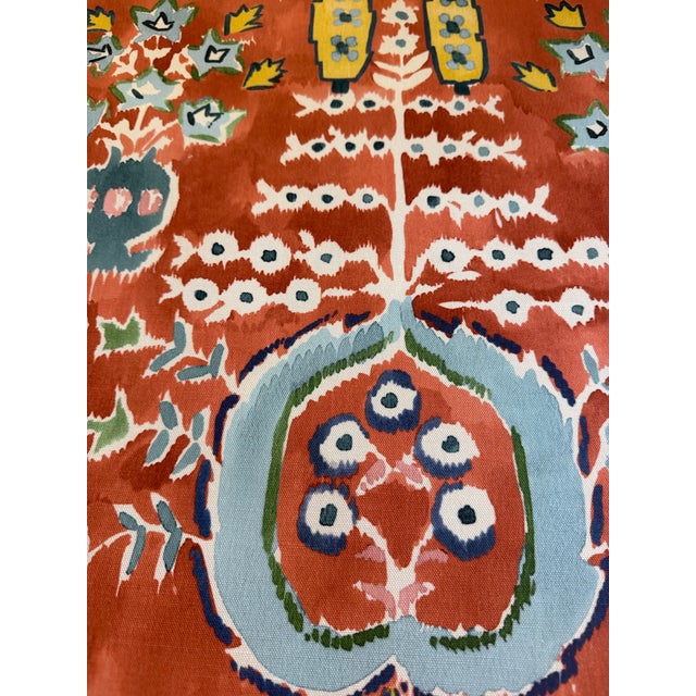 Thibaut Thibaut F916243 Mendoza Suzani Coral Fabric 8 Yards For Sale - Image 4 of 7