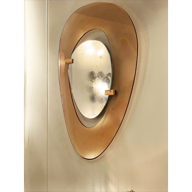 Mid-Century Modern Wall Mirror by Max Ingrand for Fontana Arte, Italy, 1958 For Sale - Image 3 of 11