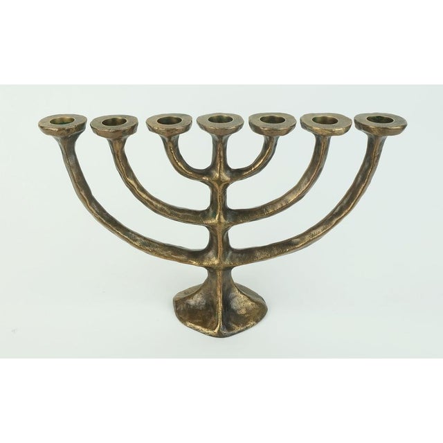 Mid-Century Modern Brutalist Bronze Candleholder, 1960s For Sale - Image 5 of 11