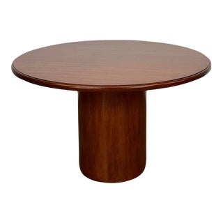 1960s Solid Wood Round Dining Table For Sale