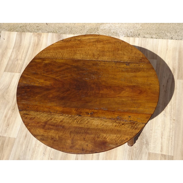 Brown Walnut Top Flap Table For Sale - Image 8 of 18