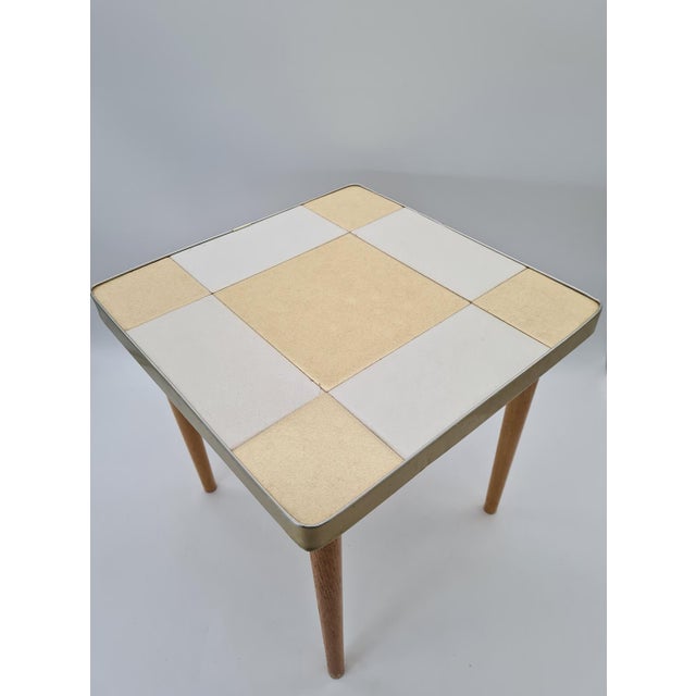Small Mid-Century Modern Coffee Table with Ceramic Top, 1960s-1970s For Sale - Image 6 of 10
