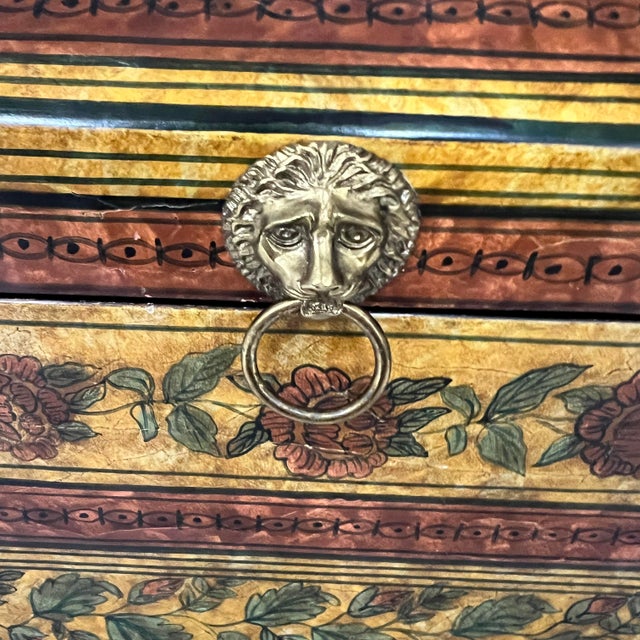 Tan Vintage Maitland - Smith Chinoiserie Trunk Style Box For Sale - Image 8 of 8