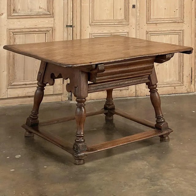 Rustic European 18th Century Dutch Center Table ~ Library Table For Sale - Image 3 of 13