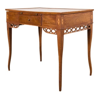 Diminutive Country French Provincial Fruitwood Writing Table Desk For Sale