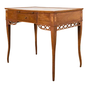 Diminutive Country French Provincial Fruitwood Writing Table Desk