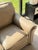 Smith Brothers 393 Beige Leather Three-Seat Sofa With Rolled Arms and Nailhead Trim For Sale In New York - Image 6 of 10