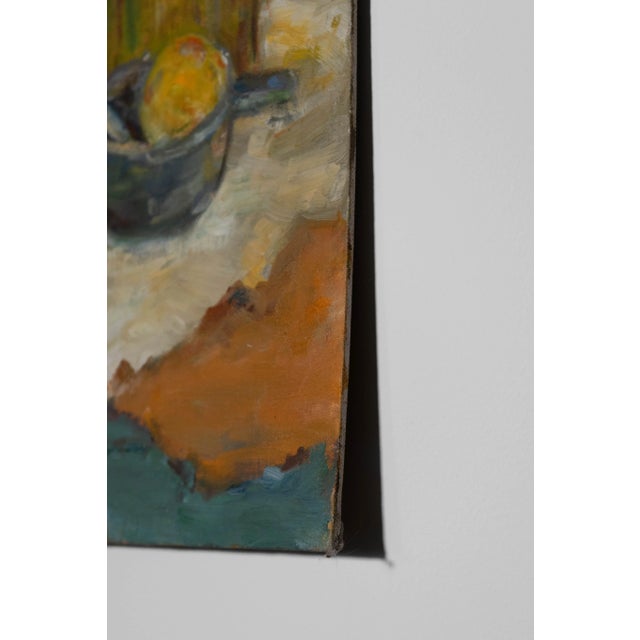 Apricot 1990s Vintage Still Life Oil Painting by Unknown Artist For Sale - Image 8 of 10