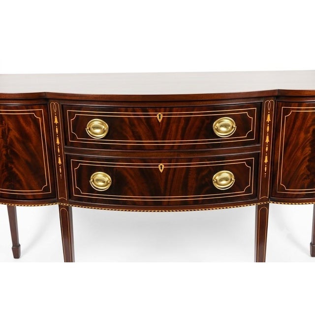 Stickley Federal Mahogany Sideboard W. Brass Gallery For Sale - Image 12 of 18