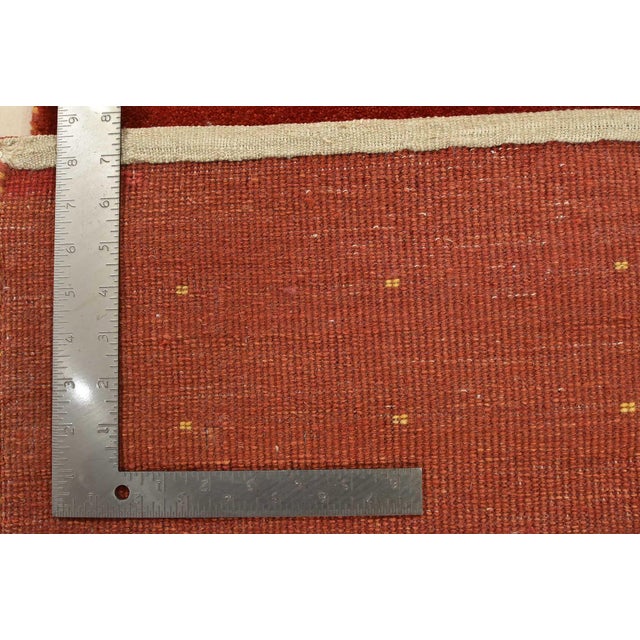 Gabbeh Runner 3’1” X 9’11” Red Wool Contemporary Hand-Knotted Oriental Rug For Sale - Image 13 of 13