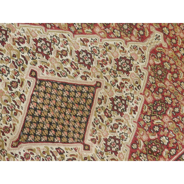 Antique Persian Senneh Kilim Rug - 4'x 6'5" For Sale - Image 9 of 12