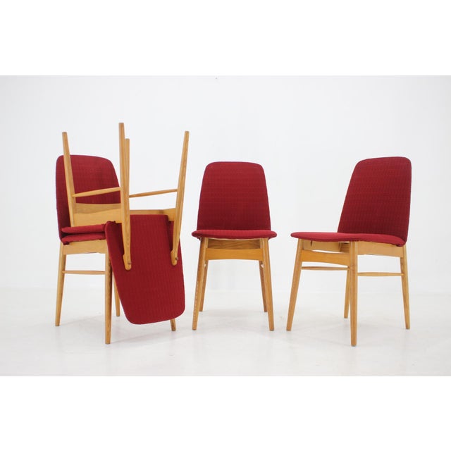 Ash Dining Chairs, Czechoslovakia, 1960s, Set of 6 For Sale - Image 3 of 15