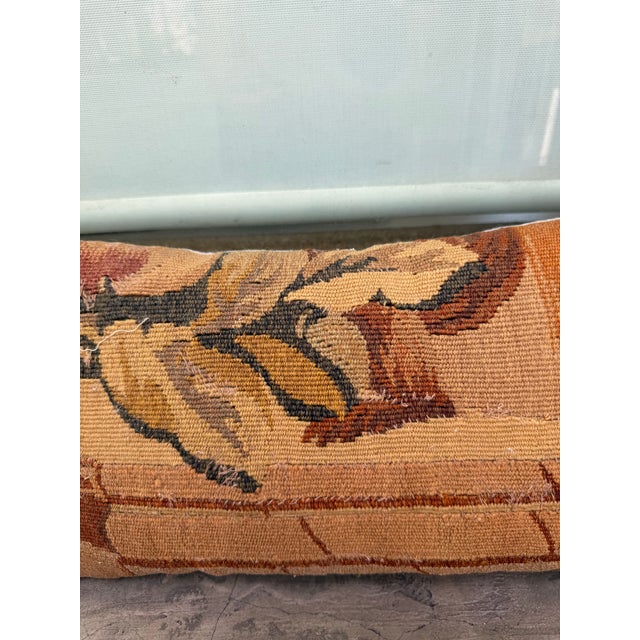 18th Century Antique 18th Century French Tapestry Pillow For Sale - Image 5 of 6