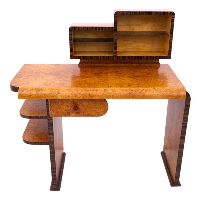 Art Deco Desk with Extension, Poland, 1950s. After Renovation. For Sale