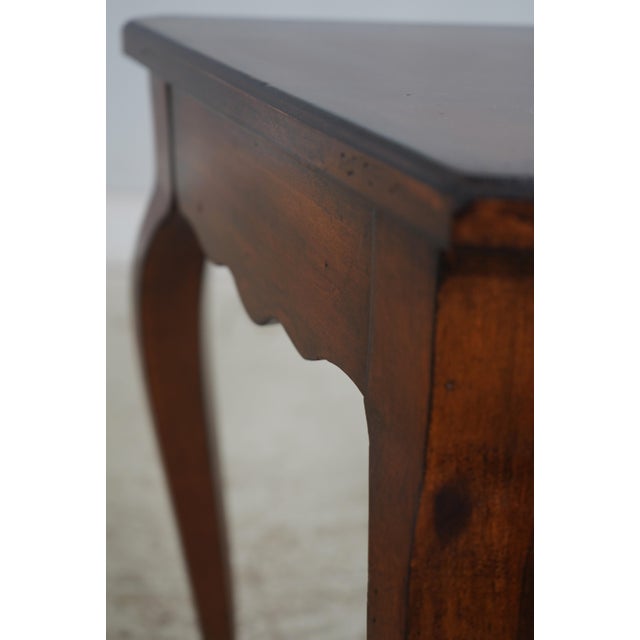 Wood Ethan Allen Cherry Corner Occasional Table or Stand For Sale - Image 7 of 10