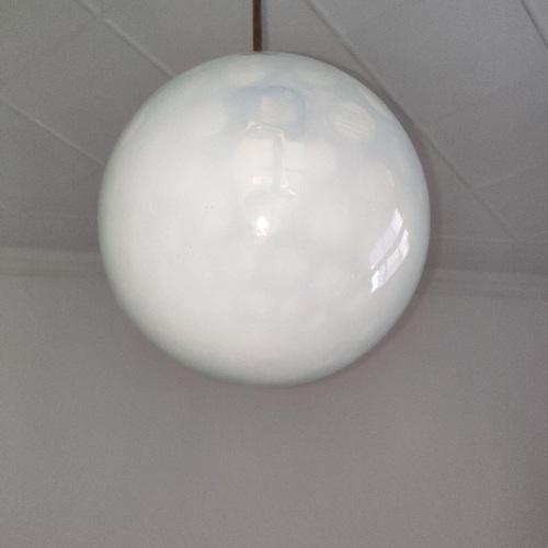Metal Bubble Murano Glass Pendant Light, 1940s For Sale - Image 7 of 8