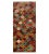 Red Vintage Art Deco Runner in Multicolor Floral Geometric Pattern For Sale - Image 8 of 8