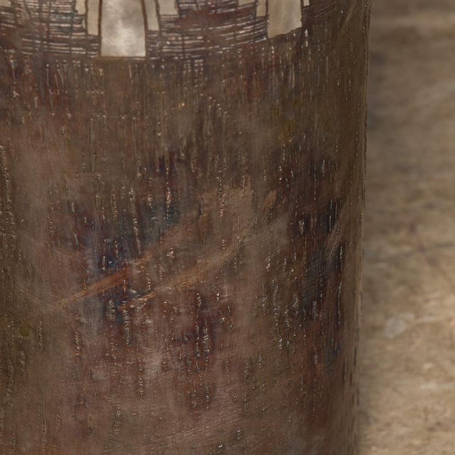 Antique French Arts and Crafts Metal Stick Stand by Gallinarc, 1910 For Sale - Image 10 of 13