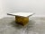 Brute Travertin Coffee Table with Brass Base and Chrome Edges, 1970s For Sale - Image 11 of 11