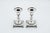 Silver Candlesticks with Square Base, Set of 2 For Sale - Image 4 of 4
