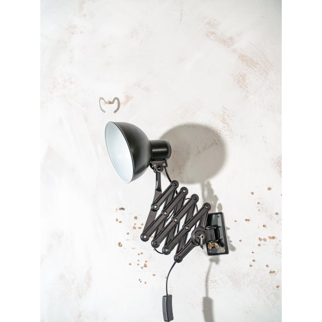 Bauhaus 6718 Scissor Lamp in Satin Black by Christian Dell from Kaiser Idell, 1930s, Set of 3 For Sale - Image 9 of 18