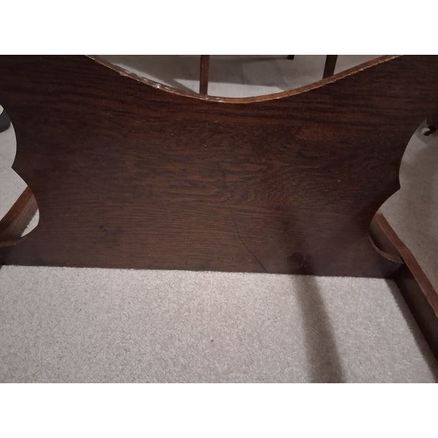 Wood Antique Turn-of-the-Century Quarter-Sawn Oak Drop-Front Secretary Desk For Sale - Image 7 of 7