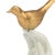 Gold leaf bird with white hand sculpture 11h x 3.5w x 3.5d