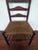 Antique American Hand-Turned Ladder Back Chair W/ Woven Rush Seat For Sale - Image 4 of 10