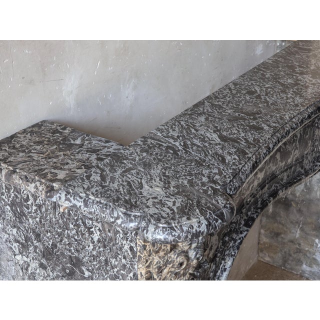 Large Antique Dutch Fireplace Mantel in St. Anne Marble For Sale - Image 3 of 13