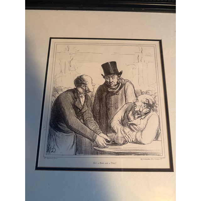 Art Deco Lithograph Print by Honoré Daumier Titled Lawyers and Law 1808 For Sale - Image 3 of 4