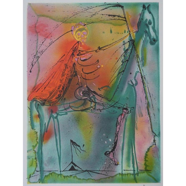 Salvador DALI (1904-1989) The Horse of Death Color lithograph Signed in the plate On Arches Vellum 36 x 56 cm (c. 14 x 22...