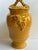 1980s 1980s Arte Italica "Sole Mustard" Collection Ceramic 15" Tall Yellow Jar With Lid Greaps and Leaves Design Made in Italy For Sale - Image 5 of 18