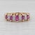 Red 0.70ctw Tiered Ruby Diamond Pyramid Ring 14k Yellow Gold Size 6.25 Stackable For Sale - Image 8 of 8